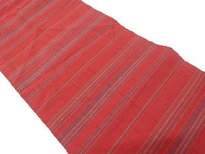 ふくれ織　横段模様織り出し　名古屋帯